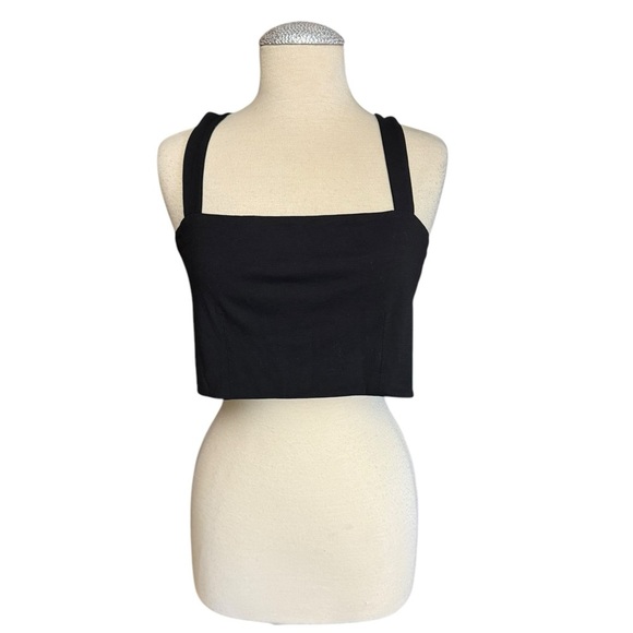 NWT GENERATION LOVE BARDONIA CROPPED TOP‎ BLACK SZ L - Picture 1 of 6